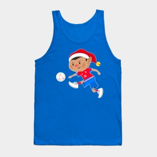 Costa Rica football Christmas elf. Football World Cup soccer T-Shirt Tank Top